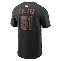 Name & Number T-Shirt Nike Jung Hoo Lee Black San Francisco Giants