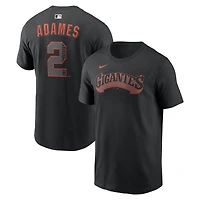 Name & Number T-Shirt Nike Willy Adames Black San Francisco Giants