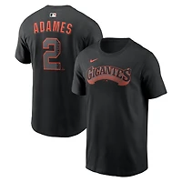 Name & Number T-Shirt Nike Willy Adames Black San Francisco Giants