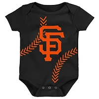 Newborn & Infant Black San Francisco Giants Running Home Bodysuit