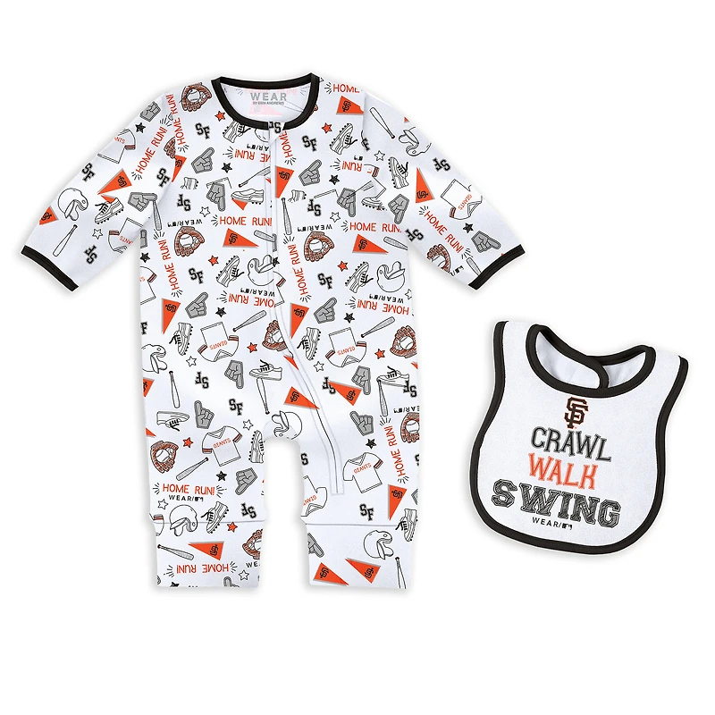Ensemble de nuit et jeu pour nouveau-nés nourrissons par Erin Andrews San Francisco Giants
