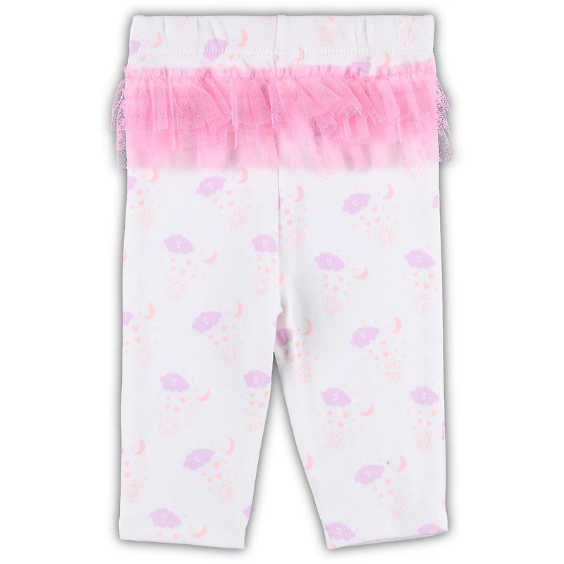 Nouveau-né et bébé blanc/rose San Francisco Giants Spreading Love Body & Tutu avec ensemble de leggings