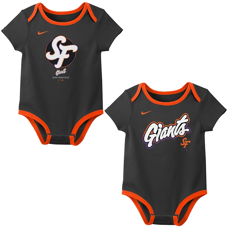 Ensemble deux pièces Nike gris San Francisco Giants 2025 City Connect pour nouveau-né