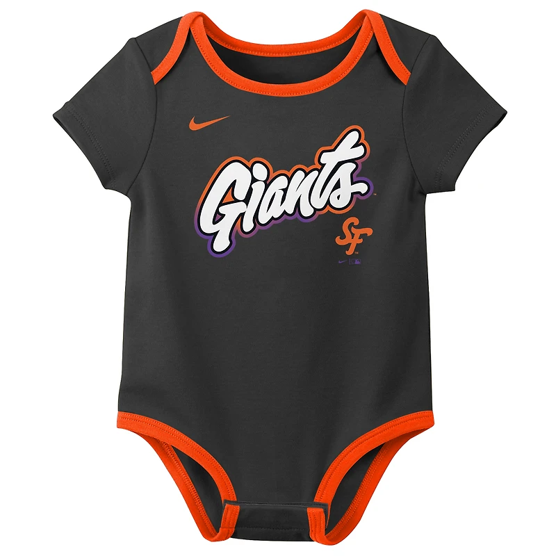 Ensemble deux pièces Nike gris San Francisco Giants 2025 City Connect pour nouveau-né