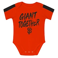 Ensemble 3 pièces body et pantalon Double Down pour nouveau-né Outerstuff San Francisco Giants