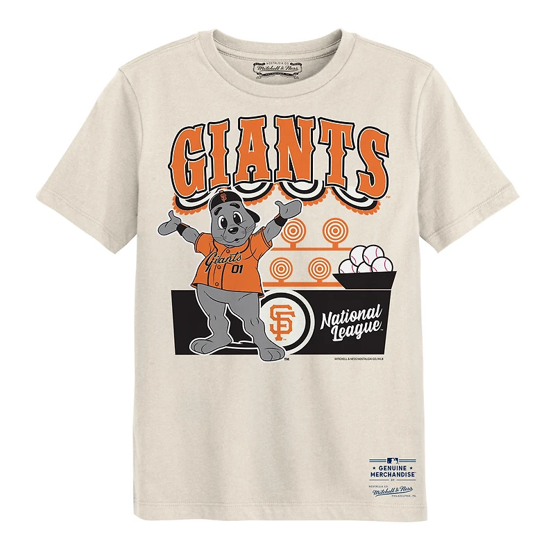 Preschool Mitchell & Ness  Cream San Francisco Giants Step Back Up T-Shirt