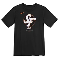 T-shirt Nike noir pour enfant avec logo City Connect des Giants de San Francisco 2025
