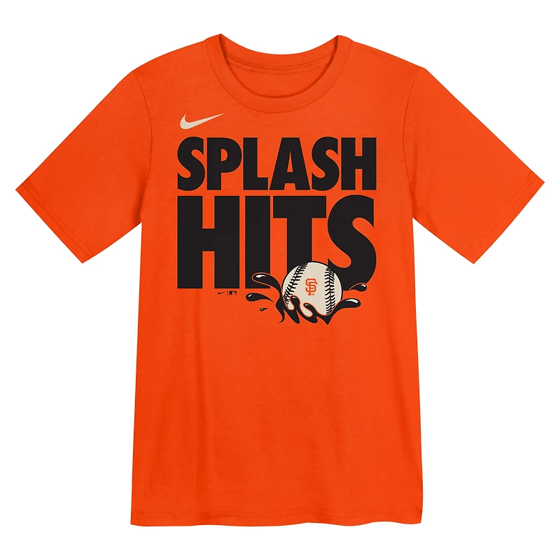 T-shirt Nike orange San Francisco Giants Hometown Local Collection pour enfants d'âge préscolaire