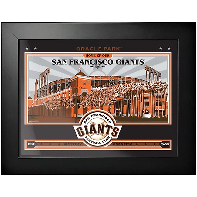 San Francisco Giants - 12'' x 16'' Oracle Park Wins Collection Framed Photo