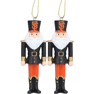 San Francisco Giants 2-Pack Santa Nutcracker Ornament Set