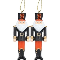 San Francisco Giants 2-Pack Santa Nutcracker Ornament Set