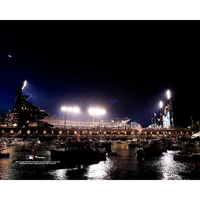 Photographie non signée des Giants de San Francisco, vue nocturne McCovey Cove dans le parc Oracle