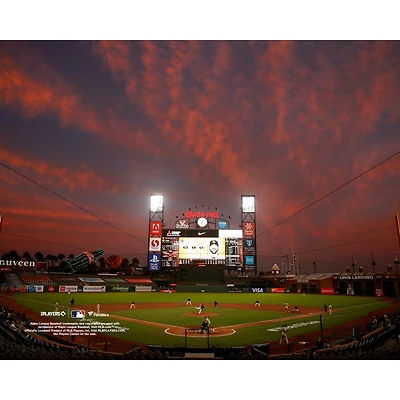 San Francisco Giants Unsigned Oracle Park McCovey Cove Sunset View Photograph