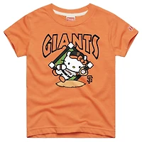 T-shirt pour tout-petit Hommage Orange San Francisco Giants Hello Kitty x MLB Tri-Blend
