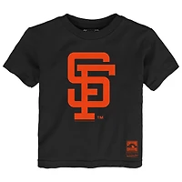 Toddler Mitchell & Ness  Black San Francisco Giants Retro Logo T-Shirt