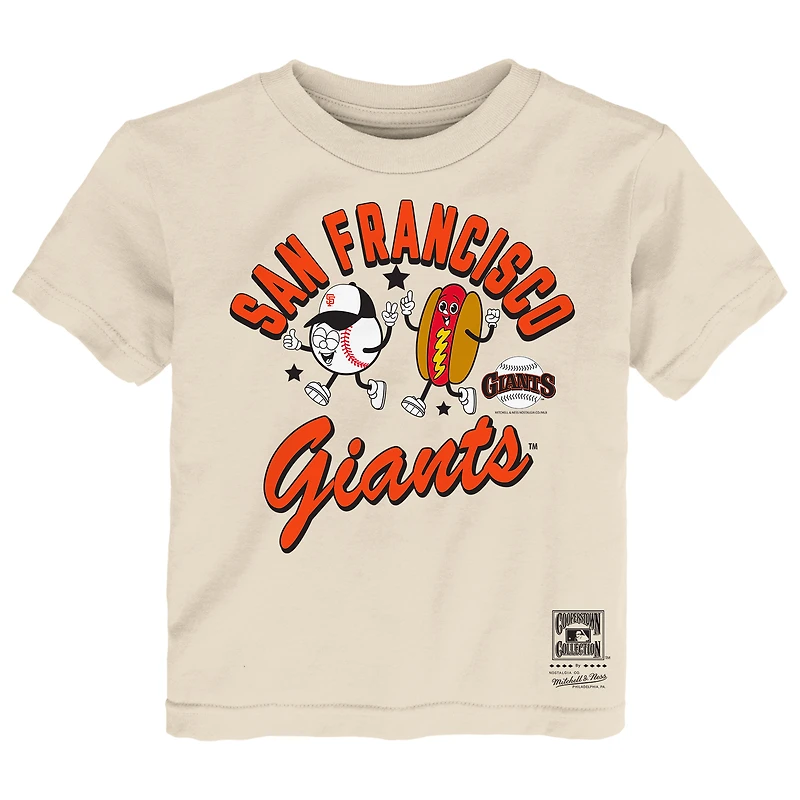 Toddler Mitchell & Ness Natural San Francisco Giants Snack T-Shirt
