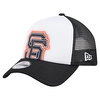 Toddler New Era  White/Black San Francisco Giants Painted A-Frame 9FORTY Trucker Adjustable Hat