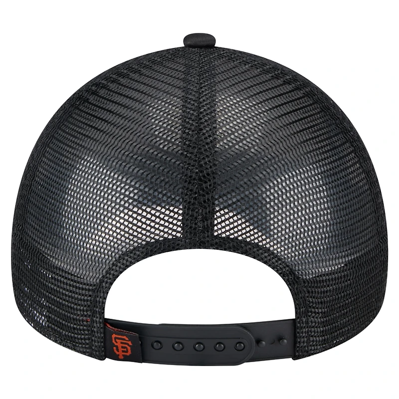 Toddler New Era  White/Black San Francisco Giants Painted A-Frame 9FORTY Trucker Adjustable Hat