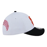 Casquette ajustable New Era blanche pour tout-petit, modèle 39THIRTY M-Crown, San Francisco Giants.