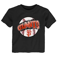 T-shirt noir Outerstuff pour tout-petit, motif balle fendue des Giants de San Francisco