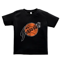 Ensemble de deux t-shirts doux comme du raisin pour tout-petits, collection Cooperstown des Giants San Francisco, noir/gris chiné