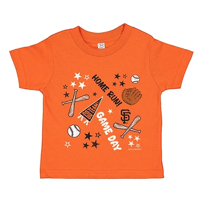 Toddler Soft as a Grape  Orange San Francisco Giants Home Run T-Shirt