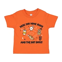 Toddler Soft as a Grape  Orange San Francisco Giants Snack T-Shirt