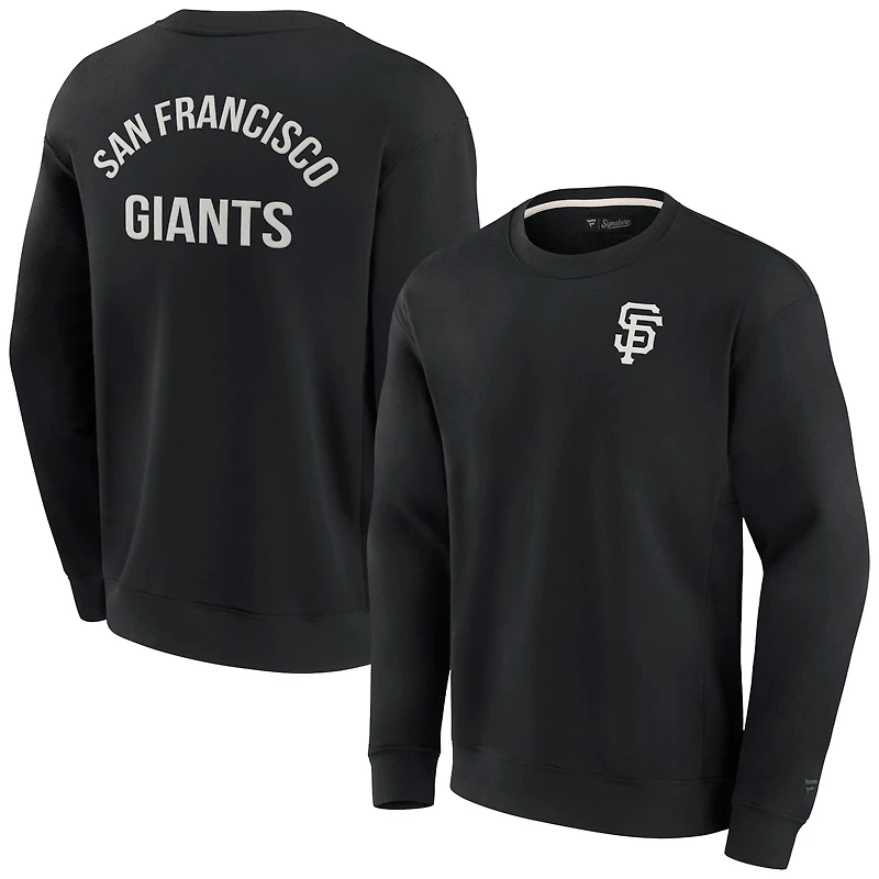 Sweat-shirt unisexe Fanatics noir San Francisco Giants ultra doux à col rond