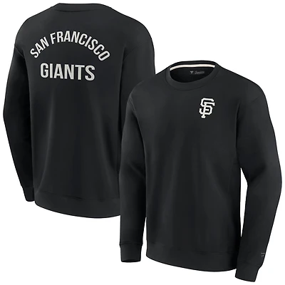 Sweat-shirt unisexe Fanatics noir San Francisco Giants ultra doux à col rond