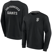 Sweat-shirt unisexe Fanatics noir San Francisco Giants ultra doux à col rond