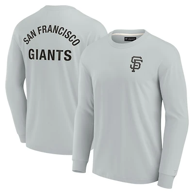 T-shirt unisexe Fanatics gris San Francisco Giants Elements à manches longues ultra doux
