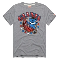 Unisex Homage  Gray San Francisco Giants MLB x Grateful Dead Americana Tri-Blend T-Shirt