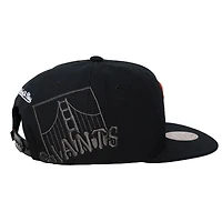 Unisex Mitchell & Ness  Black San Francisco Giants Side Logo Snapback Hat