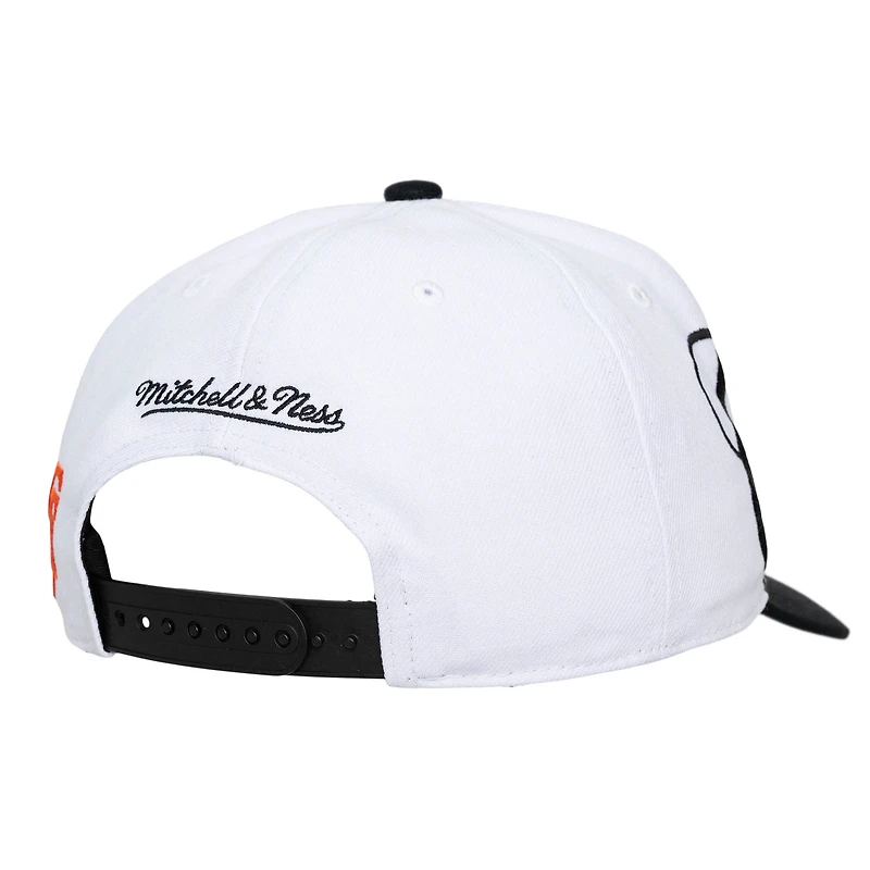 Unisex Mitchell & Ness White/Black San Francisco Giants XL Script Pro Crown Adjustable Hat