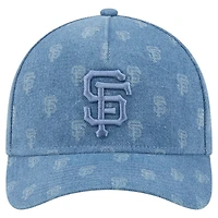 Casquette unisexe New Era Denim San Francisco Giants A-Frame 9FORTY ajustable