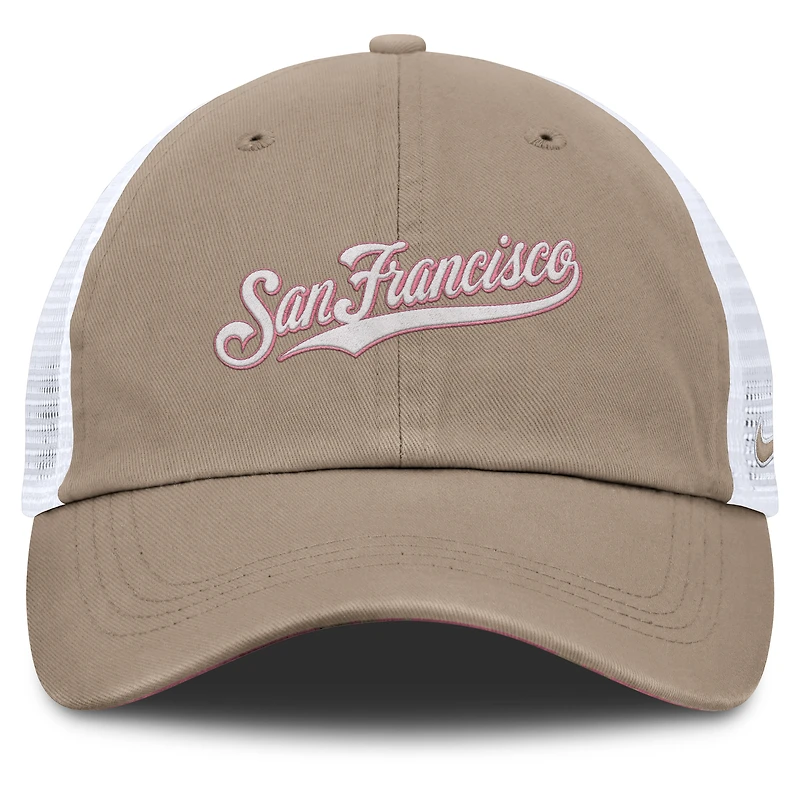 Casquette ajustable Nike kaki/blanche pour la fête des mères des Giants de San Francisco