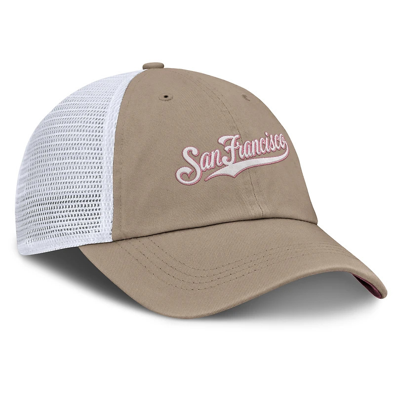 Unisex Nike Khaki/White San Francisco Giants Mother's Day Club Trucker Adjustable Hat