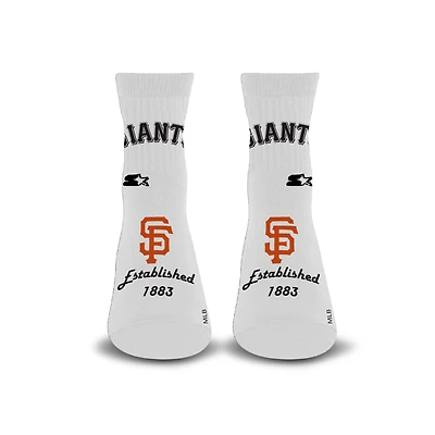 Unisex Starter White San Francisco Giants Established Stencil Quarter Socks
