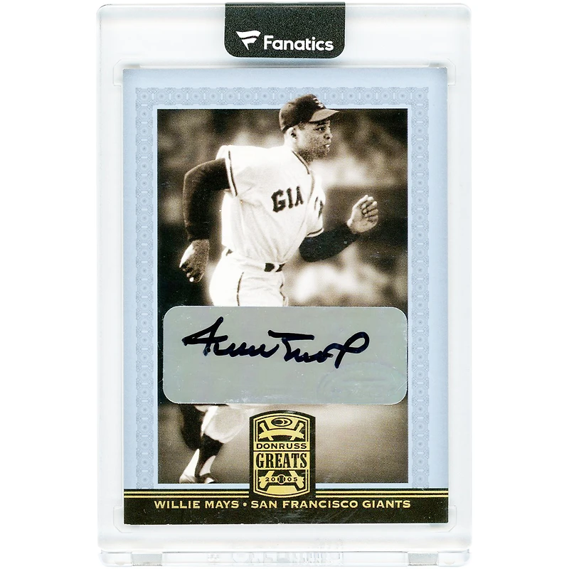Willie Mays San Francisco Giants Autographed 2005 Donruss Greats #88 Card
