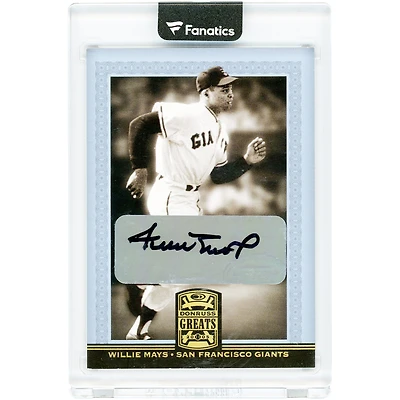 Willie Mays San Francisco Giants Autographed 2005 Donruss Greats #88 Card