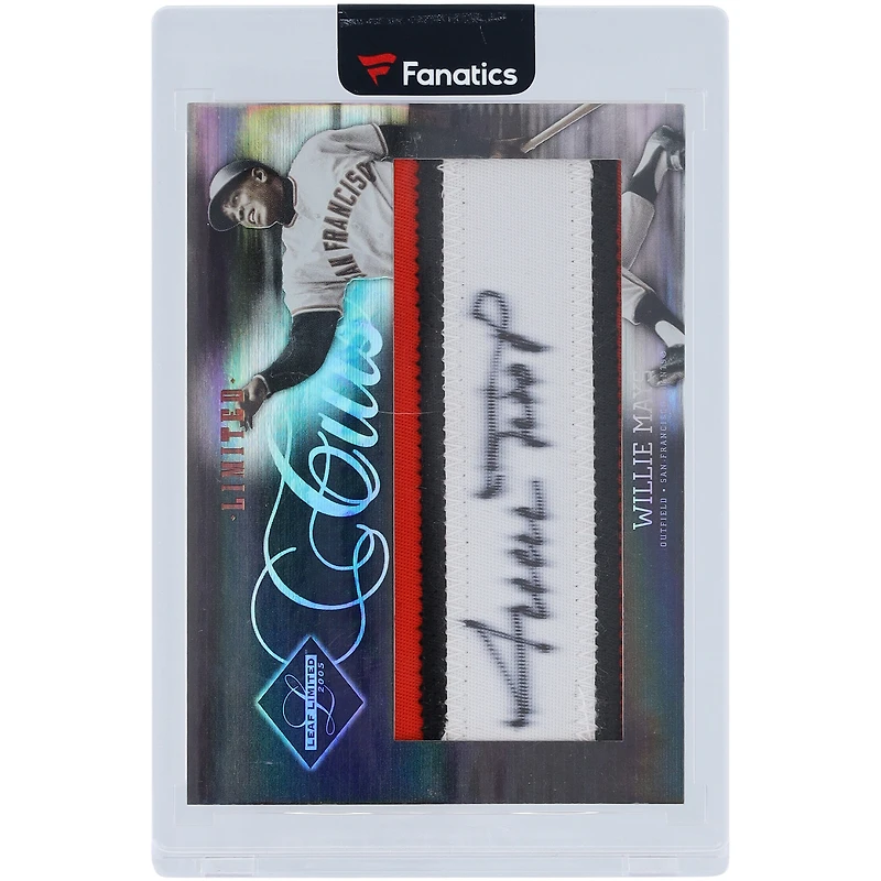Carte autographiée Willie Mays des Giants de San Francisco 2005 Leaf Limited Cuts #LC-3 #4/24