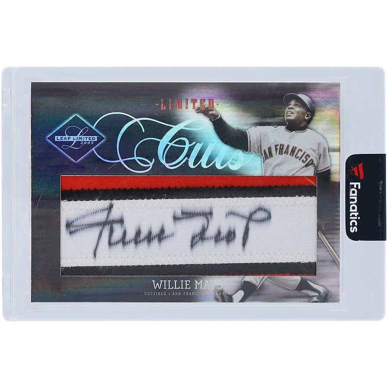 Willie Mays San Francisco Giants Autographed 2005 Leaf Limited Limited Cuts #LC-3 #9/24 Card