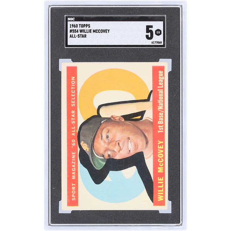 Willie McCovey San Francisco Giants 1960 Topps All-Star #554 SGC Authentifié 5 Cartes
