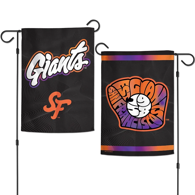 Drapeau de jardin double face WinCraft San Francisco Giants 2025 City Connect 12" x 18"