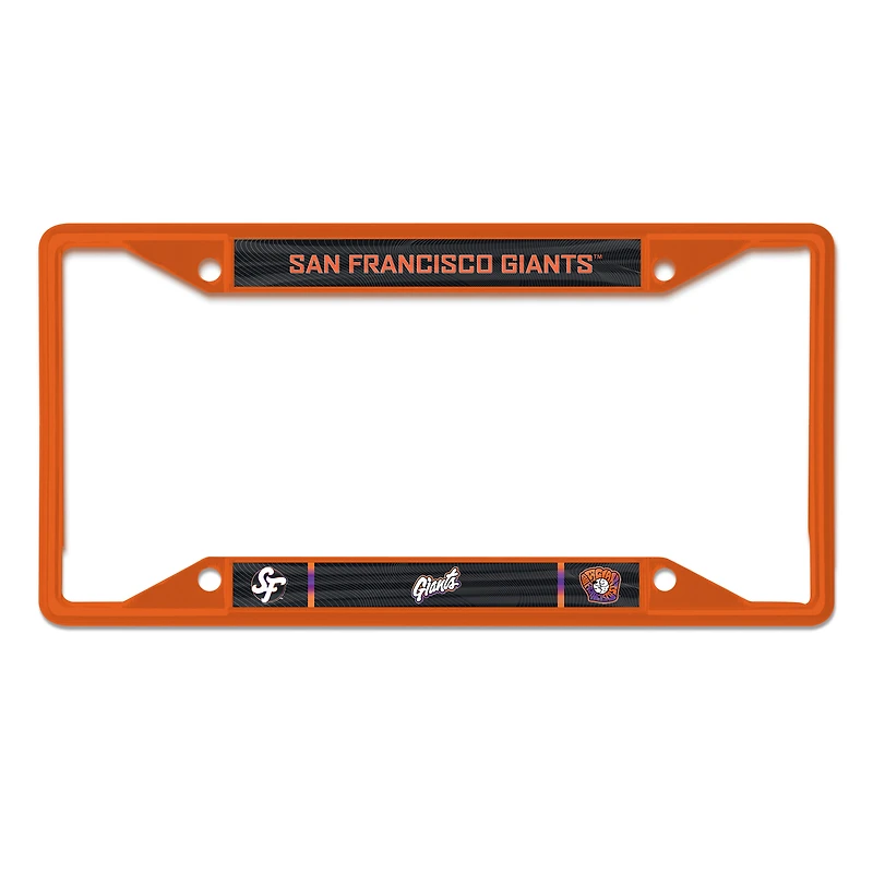 Cadre de plaque d'immatriculation en métal découpé au laser WinCraft San Francisco Giants 2025 City Connect