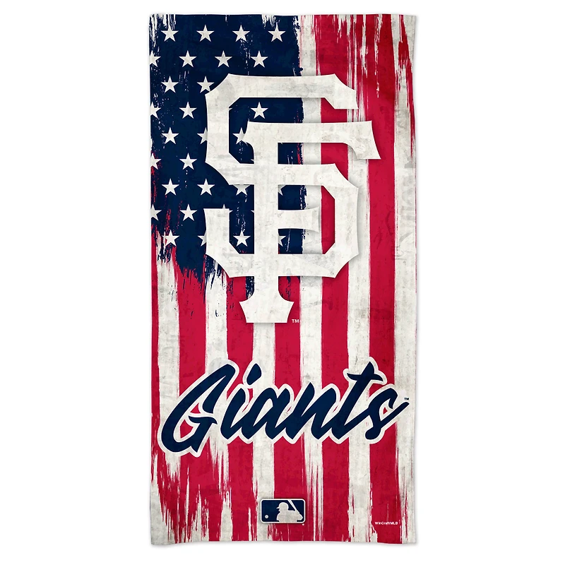 Serviette de plage WinCraft San Francisco Giants 60'' x 30'' Patriotic Spectra