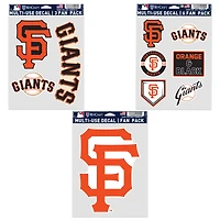 Lot de trois autocollants pour fans des Giants de San Francisco de WinCraft