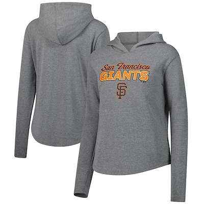 Sweat à capuche en polaire gris chiné Fanatics pour femmes des San Francisco Giants