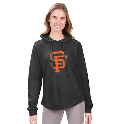 Sweat à capuche en polaire raglan Jordan Angel G-III 4Her by Carl Banks pour femme, coloris anthracite, des Giants de San Francisco