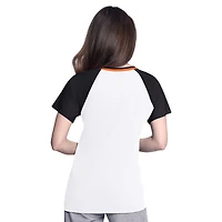 Women's G-III 4Her by Carl Banks  White/Black San Francisco Giants Ball Park Raglan V-Neck T-Shirt